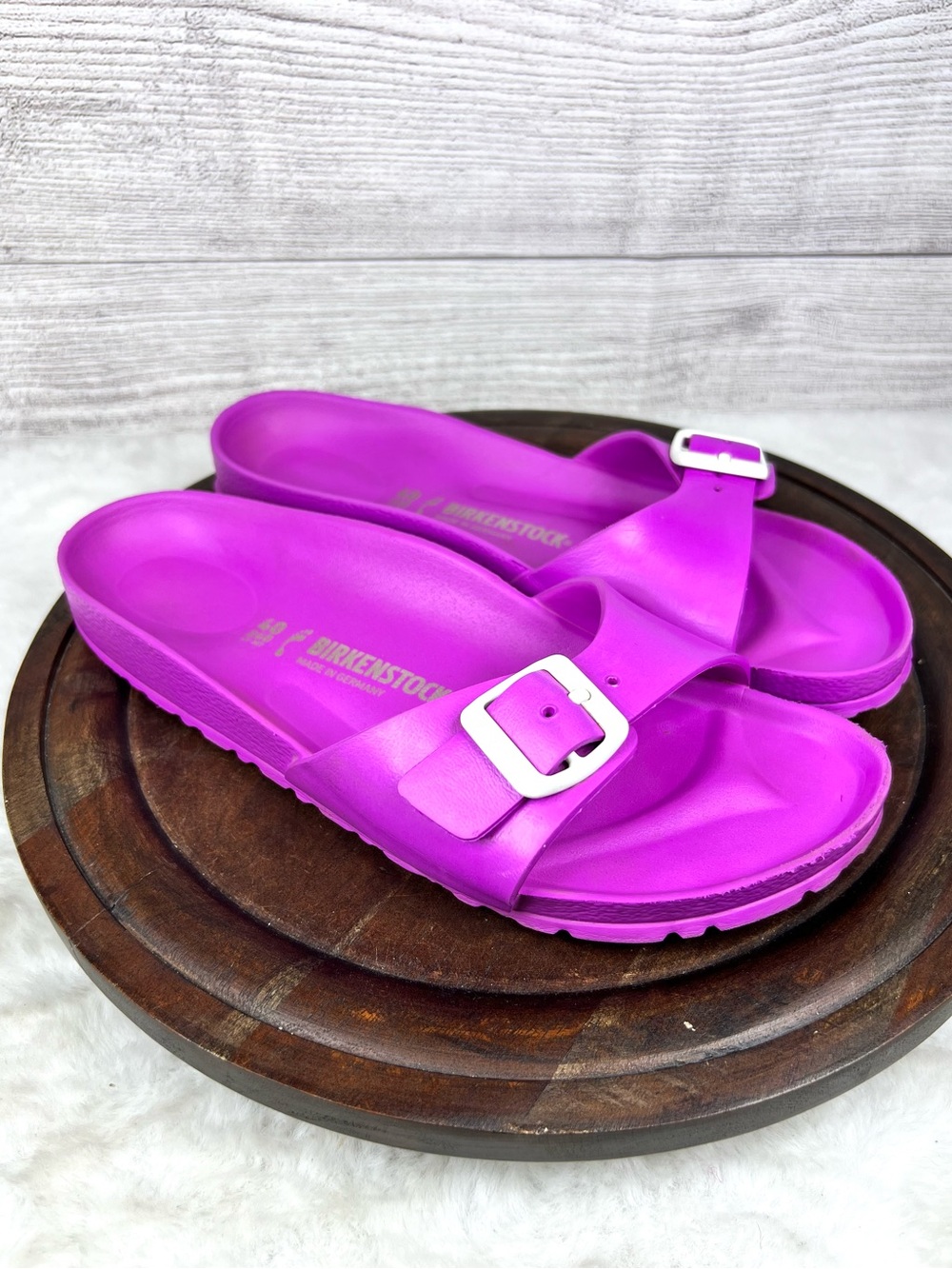 Birkenstock Madrid EVA Women's Size 9-9.5 EU 40 Slip On Slide Sandals Magenta